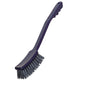 METDEC PREM. STIELBÜRSTE od Haug Bürsten KG má sivomodré PBT štetiny, dlhú rukoväť s rozmermi 400x48x35 mm s ohnutou, štruktúrovanou rukoväťou pre efektívne čistenie, zobrazenú na bielom pozadí.