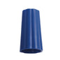 Modrý plastový konektor s rebrovaným, kužeľovitým tvarom a dutým dnom, podobný Haug Bürsten KG MATICA NA ZÁVIT VONKAJŠÍ-ø 25MM MODRÁ(BENETTON) 74Xø 42MM.