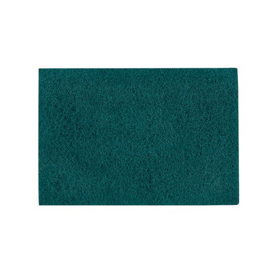 Abgebildet ist ein rechteckiges grünes Kiehl-Woodmaster-Pad Schleifpad eckig, Körnung 100 (35 x 55 cm, 10 Stück) der Johannes Kiehl KG vor einem schlichten weißen Hintergrund.