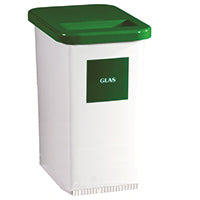 Der Novocal Kunststoffabfallbehälter ist ein weißer 50-Liter-Abfallbehälter ohne Scharnierdeckel, erhältlich in einer 1er-Packung.