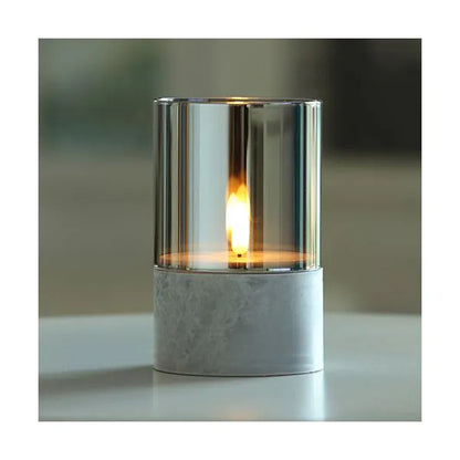 Papstar Securit® LED sviečka Ø 8 cm sivá "Gracia"
