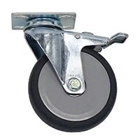 Otočná kolieska Novocal s doskou Ø 125 mm, elektricky vodivá, má funkciu zastavenia a je ideálna pre vozíky na staniciach v klinikách alebo nemocniciach. Balenie obsahuje 1 kus.