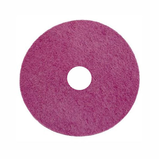 Das Arcora Maroon Heavy Duty Stripper-Pad von Arcora International GmbH ist ein rundes, flaches, rosafarbenes Pad mit Mittelloch zur chemiefreien, nassen oder trockenen Bodenreinigung und Pflegefilmsanierung. Abgebildet auf weißem Hintergrund.