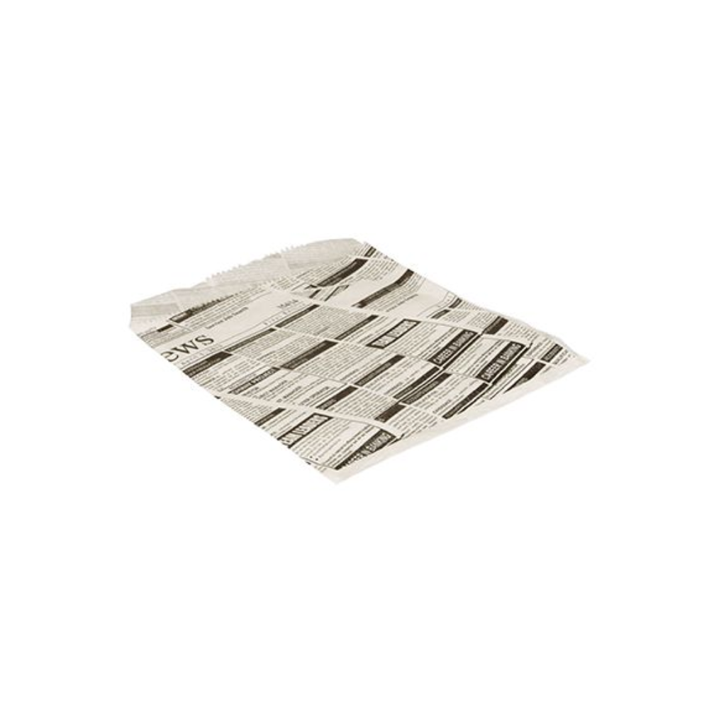 Ein einzelnes PAPSTAR 1000 Hamburger-Tüten-Blatt, hergestellt aus fettdichtem Pergamentersatz der PAPSTAR GmbH, liegt flach auf weißem Untergrund.