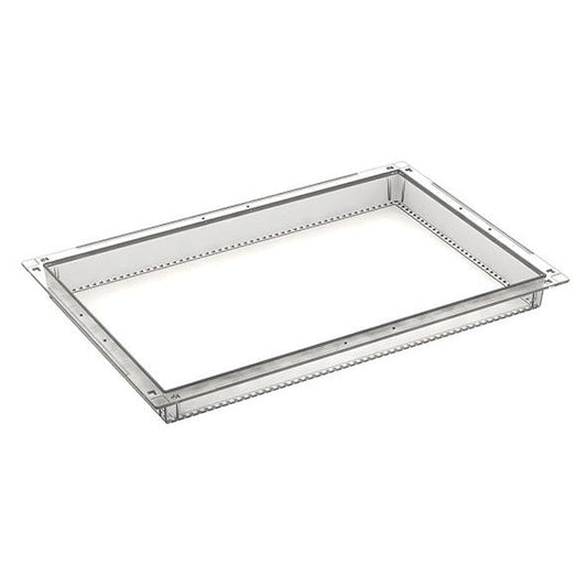 Das Novocal PC-Modul transparent teilbar (600 x 400 x 50 mm, inkl. Auszugsstopps) ist eine robuste Halterung für den industriellen Einsatz, ideal für die Lagerung von Computern oder den Transport von PC-Modulen. Verpackung: 1 Stück.