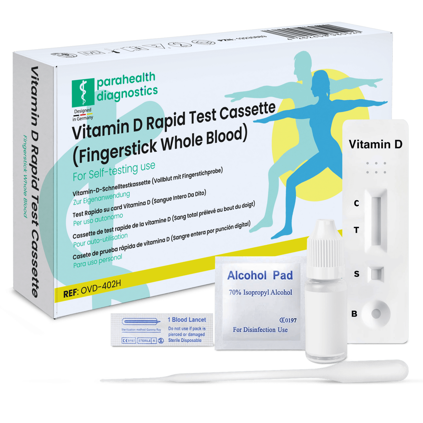 Všetky testovacie testovacie súprava vitamínu-D Rýchle rýchly test 1 kus