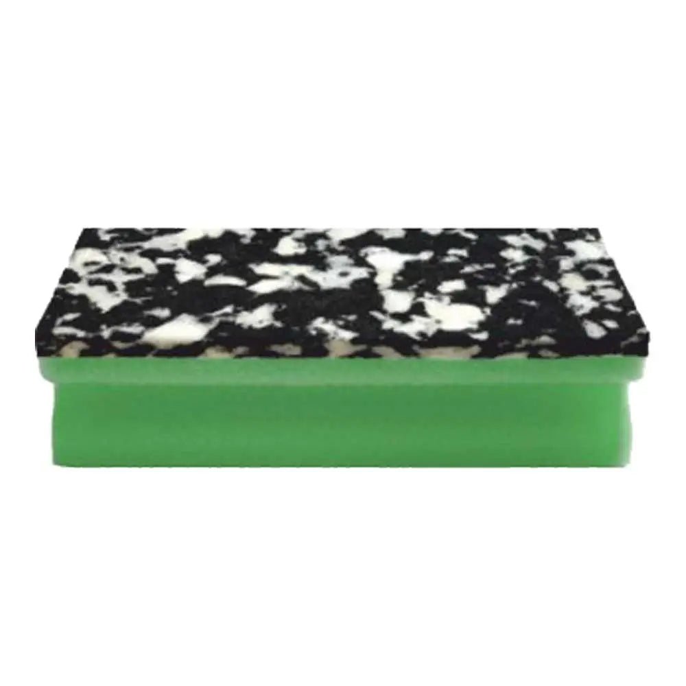 Arcora PU-PAD HUBKA (150 x 70 x 45 mm) od Arcora International GmbH je obdĺžniková čistiaca hubka so zeleným PU základom a čierno-bielou drhnúcou časťou, zobrazená na bielom pozadí. Balenie obsahuje 10 hubiek.