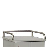 Die Novocal Rohrgalerie aus Edelstahl, dreiseitig, eignet sich als Zubehör für Systemwagen Modula 450 x 400 mm und bietet einen sicheren Abschluss für Ihr Wagen-Ideal zum Nachrüsten. Die Packung enthält 1 Stück.