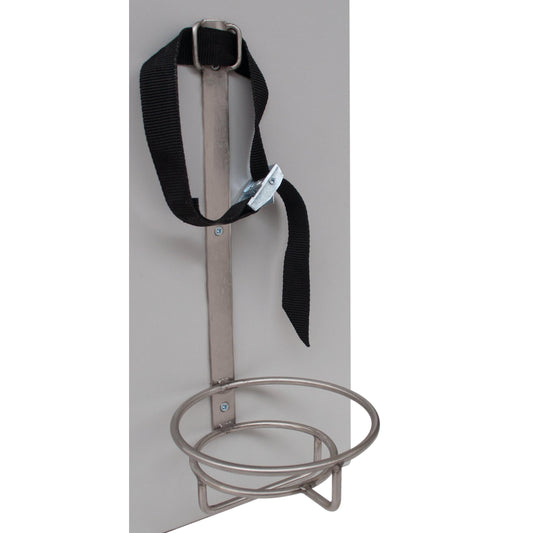 Der Novocal Sauerstoffflaschenhalter (Höhe: 330 mm, Breite: 140 mm) verfügt über einen Metallring und einen vertikalen Gurt mit Schnalle, ideal zur Sicherung von Flaschen wie Sauerstoffflaschen oder Feuerlöschern in medizinischen Einrichtungen. Packung: 1 Stück.