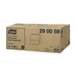 Na kartóne s nápisom „Tork Matic® 290059 extra-dlhý rolkový uterák Universal H1 1-vrstvový“ je zobrazená ruka, ktorá drží extra-dlhú rolku uteráka. Kartón vyrobený spoločnosťou TORK – Essity Professional Hygiene Germany GmbH obsahuje rôzne prepravné a manipulačné symboly a obsahuje šesť roliek.