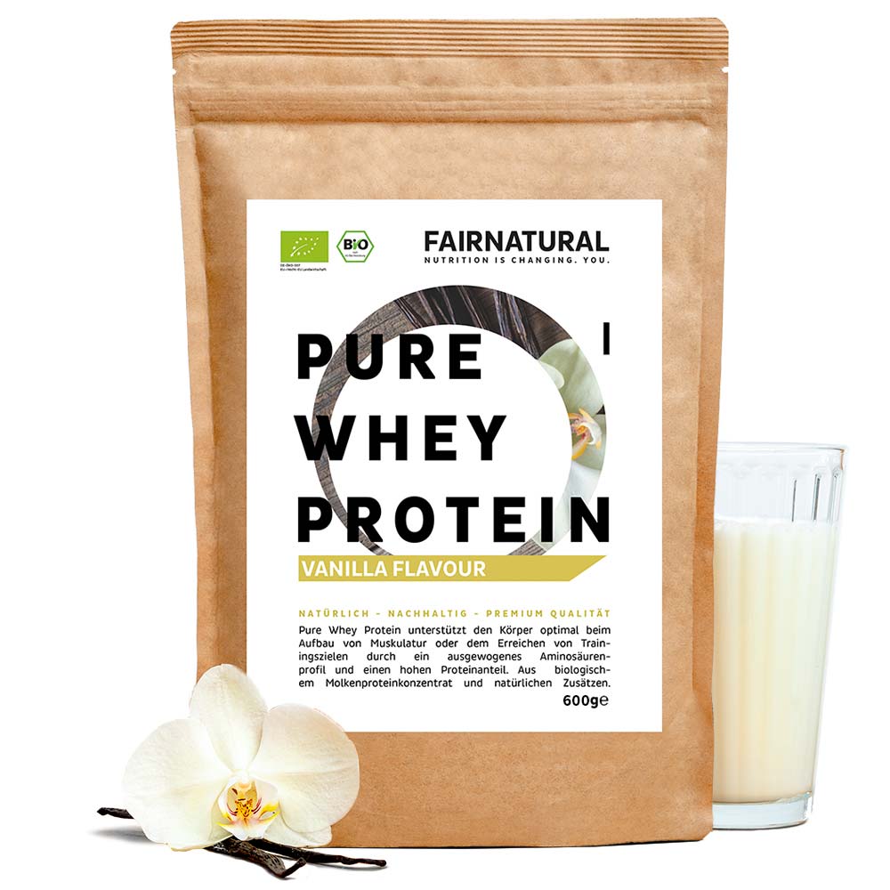 Organický srvátkový proteínový prášok vanilka