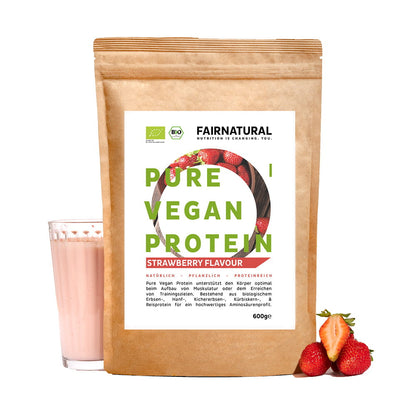 Bio vegánsky proteínový prášok jahodový bez sóje