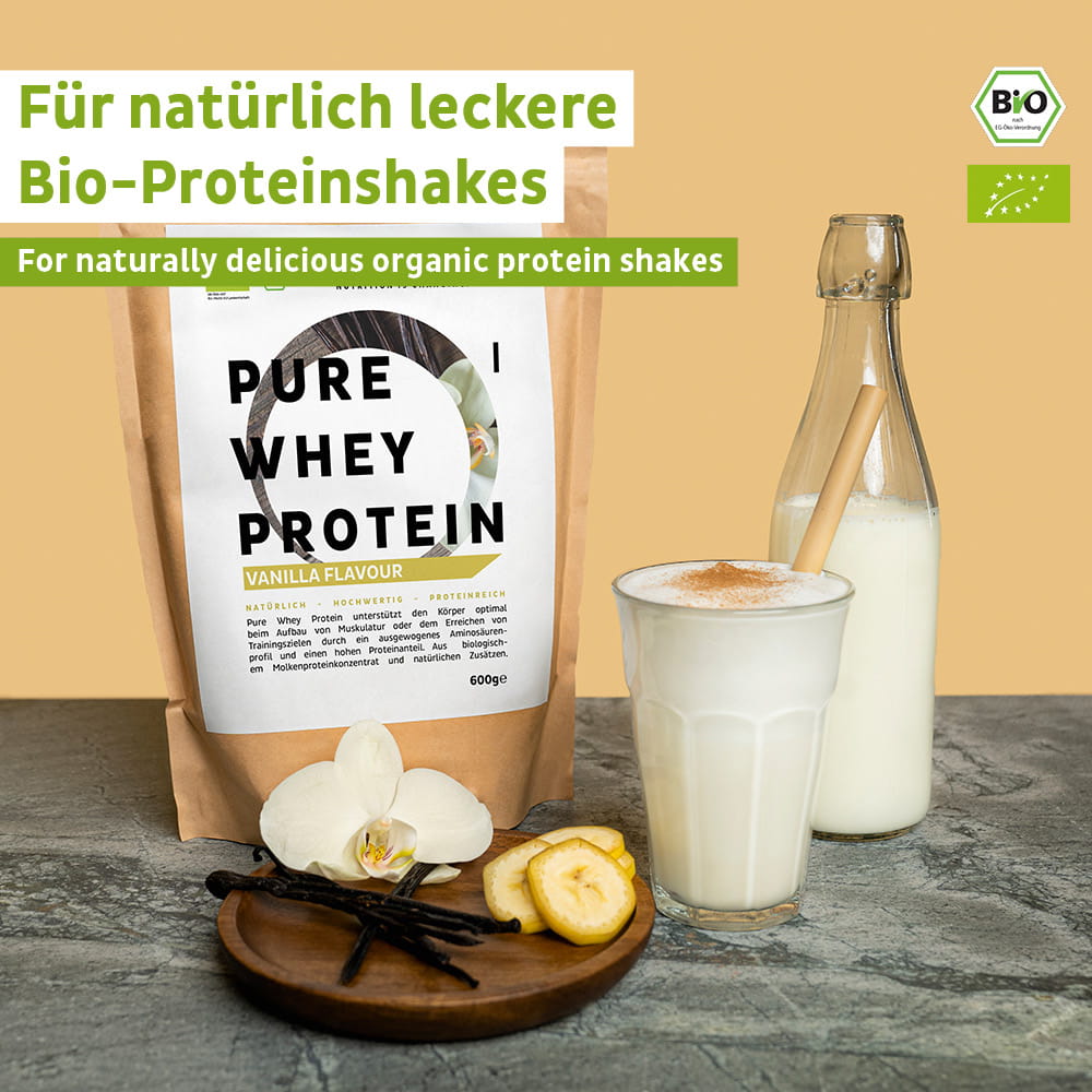 Organický srvátkový proteínový prášok vanilka