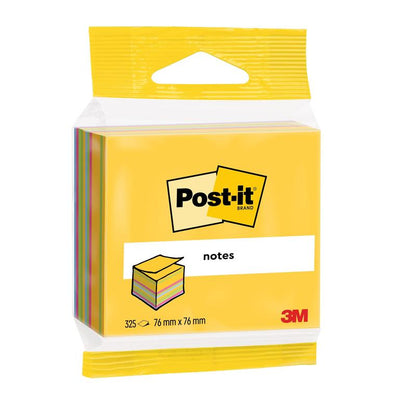 Balenie kociek Post-it® Notes od 3M Deutschland GmbH, 76 x 76 mm, 450 listov na blok, farebne zoradené a PEFC-certifikované.