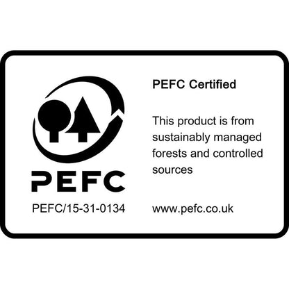 Obdĺžniková etiketa s certifikátom PEFC pre poznámky Post-it® Notes, žltá, 38 mm x 51 mm, od 3M Deutschland GmbH. Logo so stromom a trojuholníkom. Text: "Tento produkt pochádza z udržateľne obhospodarovaných lesov a kontrolovaných zdrojov." SGSCH-PEFC-COC-110078.