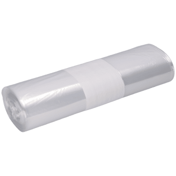 Priehľadná rola DEISS 99072 (450x550x0,025 mm, 50 vreciek) od spoločnosti EMIL DEISS KG (GmbH + Co.) je zobrazená na jednoduchom bielom pozadí, pevne zvinutá a uprostred zabezpečená bielym papierovým pásikom.