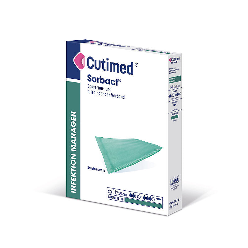 Cutimed Sorbact, Saugkompresse, antimikrobielle Wundauflage, steril