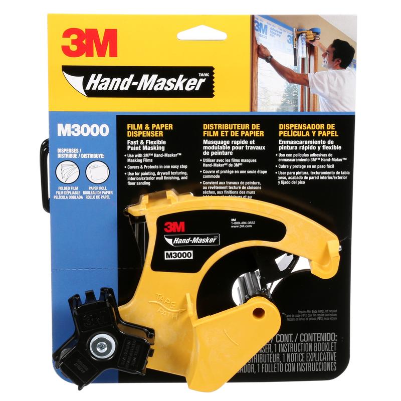 3M™ M3000 Hand-Masker™ Zásobník fólie a papiera, 1 ručné maskovacie zariadenie | Balenie (1 kus)