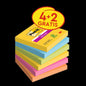 Post-it® Super Sticky Notes, Carnival Collection, 76 mm x 76 mm, Promotion, 90 listov/bloček, 4 bloky + 2 zadarmo/bal., 100% PEFC, SGSCH-PEFC-COC-110078 | Balenie (6 kusov)