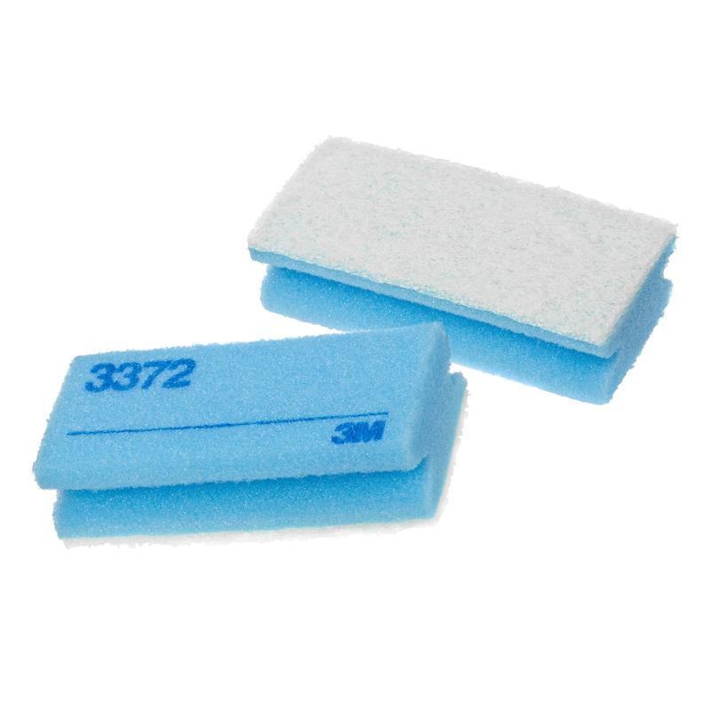 3M™ Scotch-Brite™ čistiaca špongia 3372, modrá / biela, 70 mm x 150 mm, 10 x 10 kusov / puzdro | Balenie (10 kusov)