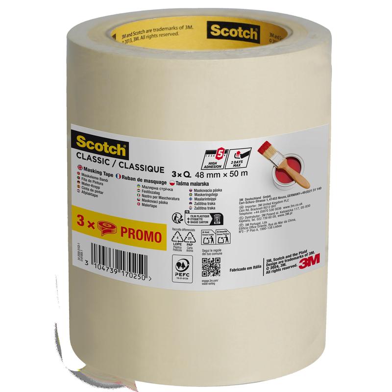 3M™ Scotch® Classic Masking Tape - Vysokokvalitná lepiaca páska