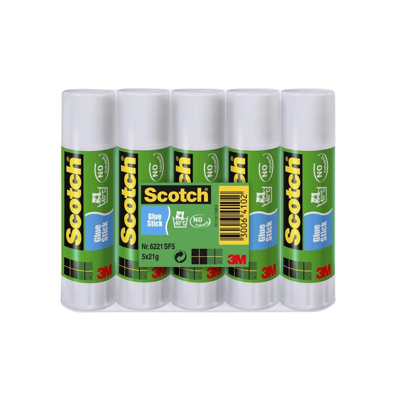 Permanentné lepidlo Scotch® 5 tyčiniek 21g | Balenie (1 sada)