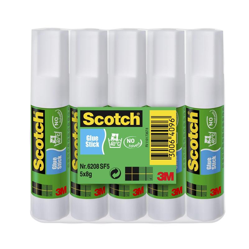 Permanentné lepidlo Scotch® 5 tyčiniek 8g | Balenie (1 sada)