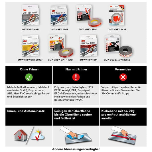 3M™ VHB™ Tape 4941 Grey - Vysoko výkonná lepiaca páska