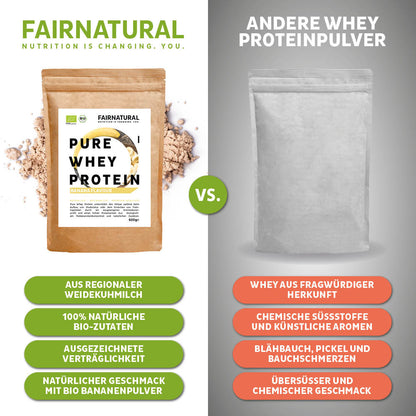 Organický srvátkový proteínový prášok banán